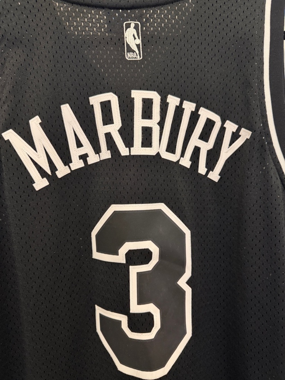 🏀⛹🏾🏀 Stephon Marbury Black and White NY Basketball Jersey -Big&Tall Size L - Picture 6 of 7